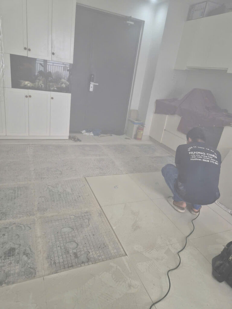 Sửa Nền Gạch Bị Phồng Tại Chung Cư Khánh Hội 1